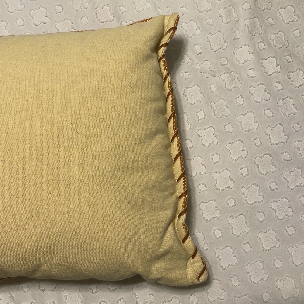 Burnt orange decorative pillow - Picture 3 of 3